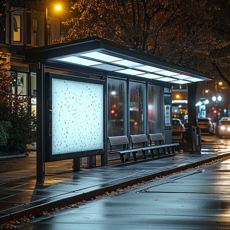 bus stop and shelter advertising